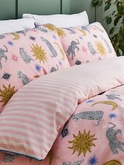 Chelsea Peers Cotton Celestial Leopard Print Reversible Bedding Set - Imagen 2 de 3