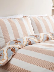 Chelsea Peers Natural Cotton Gilded Tiger and Stripe Print Reversible Bedding Set - Image 1 of 3