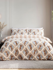 Chelsea Peers Natural Cotton Gilded Tiger and Stripe Print Reversible Bedding Set - Image 2 of 3