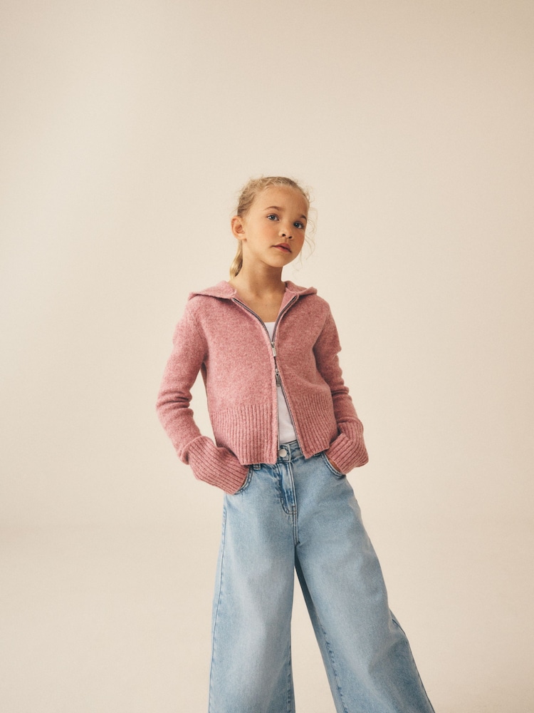 Rosa - Sudadera de punto con capucha (3-16 años) - Imagen 1 de 4 Rosa - Sudadera de punto con capucha (3-16 años) - Imagen 1 de 4