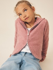 Rosa - Sudadera de punto con capucha (3-16 años) - Imagen 2 de 4