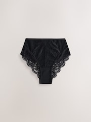 Black/Nude Tummy Control Lace Shaping Knickers 2 Pack - Image 2 of 5