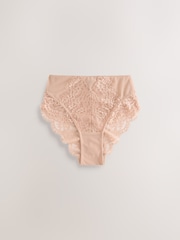 Black/Nude Tummy Control Lace Shaping Knickers 2 Pack - Image 6 of 8