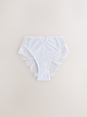 Blush/White Tummy Control Lace Shaping Knickers 2 Pack - Image 2 of 5