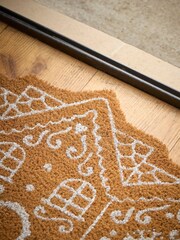 Cox & Cox Natural Christmas Gingerbread Cottage Doormat - Image 3 of 4