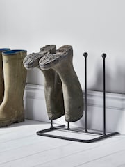 Cox & Cox Black Two Pair Metal Boot Rack - Image 1 of 2