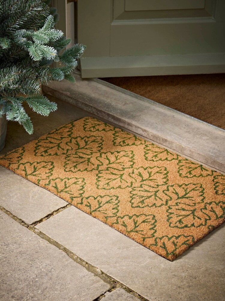 Cox & Cox Natural Autumnal Leaves Doormat - Image 1 of 3