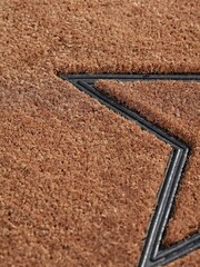 Cox & Cox Natural Embossed Rubber Star Large Doormat - Image 2 of 3