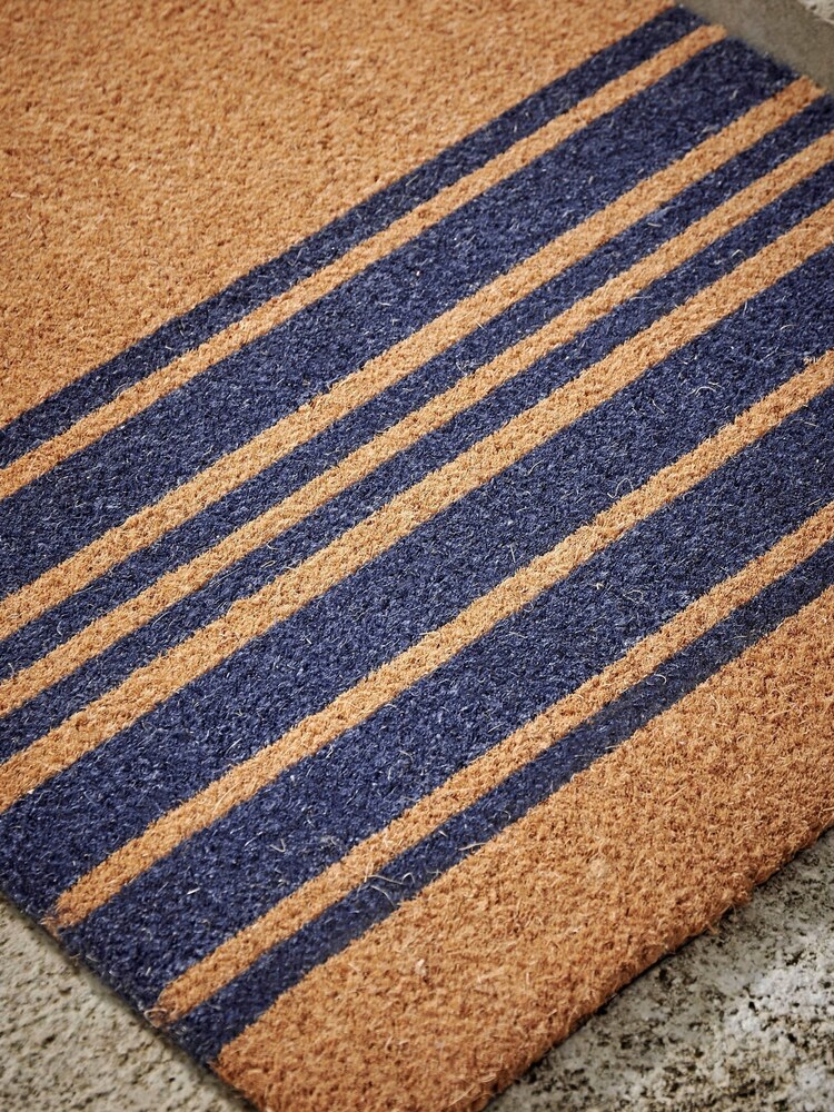Cox & Cox Natural Double French Stripe Doormat - Image 2 of 2
