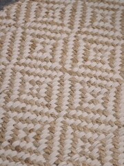 Cox & Cox Natural Braided Jute Diamond Doormat - Image 2 of 2