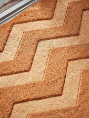 Cox & Cox Natural Double Embossed Chevron Doormat - Image 2 of 2