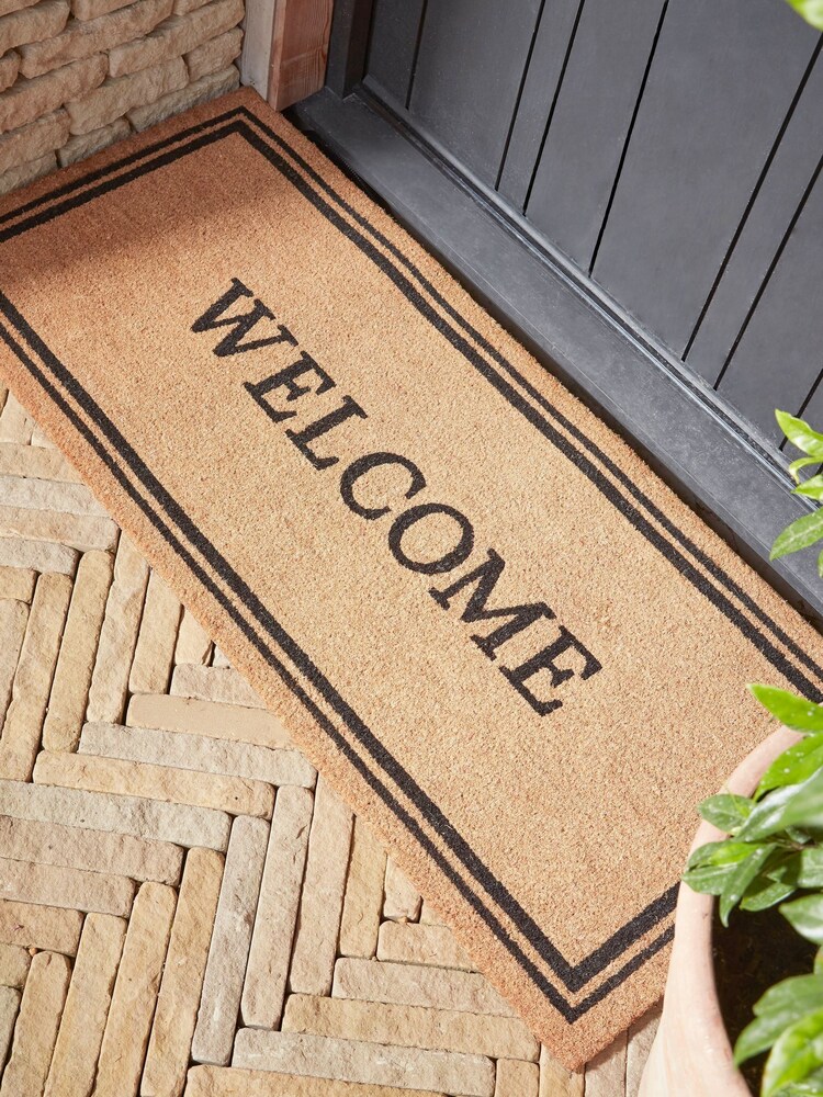 Cox & Cox Natural Double Welcome Doormat - Image 1 of 3