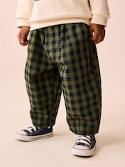 Green Gingham Pull On Barrel Trousers (3mths-7yrs) - Image 1 of 4