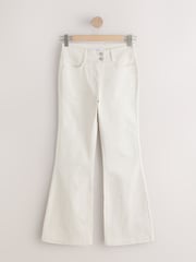 Ecru Flared Chino Trousers - Image 5 of 8