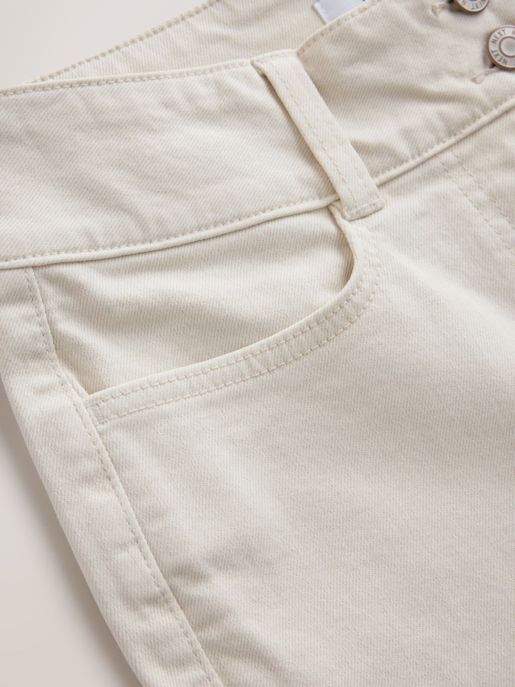 Ecru Flared Chino Trousers - Image 8 of 8 Ecru Flared Chino Trousers - Image 8 of 8