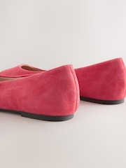 Coral Pink Forever Comfort® Suede Peeptoe Flats - Image 9 of 9