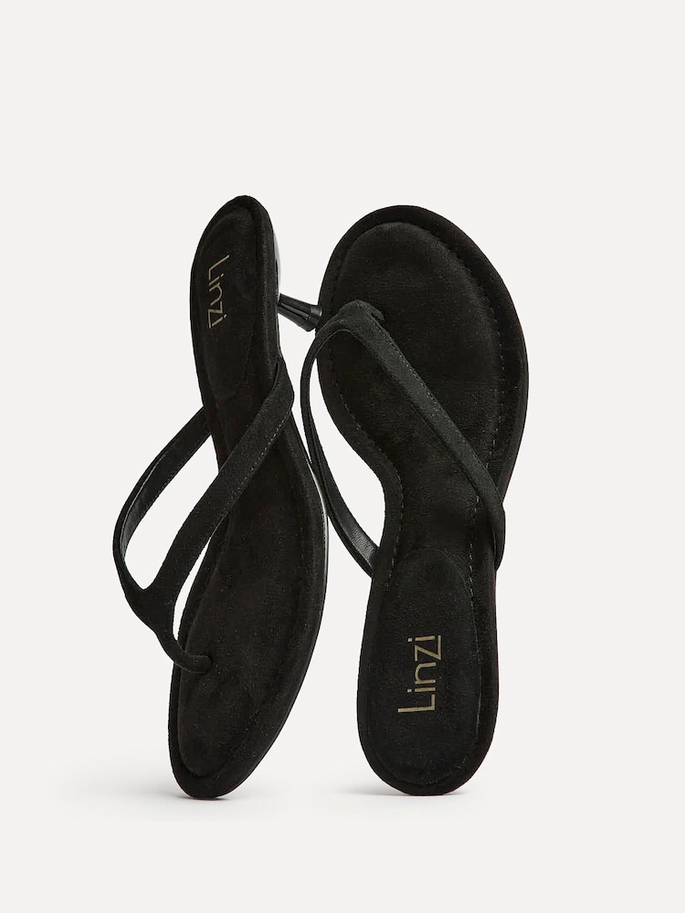 黑色 - Linzi Ascend Toe Post Heeled Sandals - 圖片 5/5