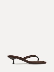 棕色 - Linzi Ascend Toe Post Heeled Sandals - 圖片 3/6