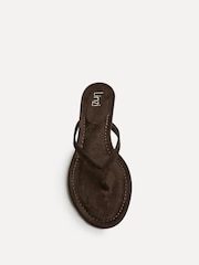 棕色 - Linzi Ascend Toe Post Heeled Sandals - 圖片 5/6