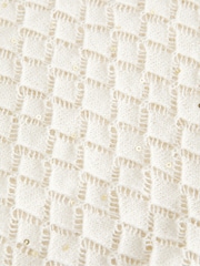 Hollister Natural Open-Stitch Sequin Poncho - Image 3 of 3