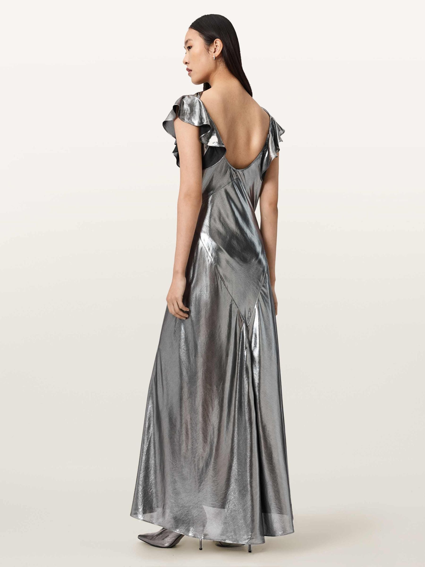 Buy AllSaints Grey Flora Dress from Next USA