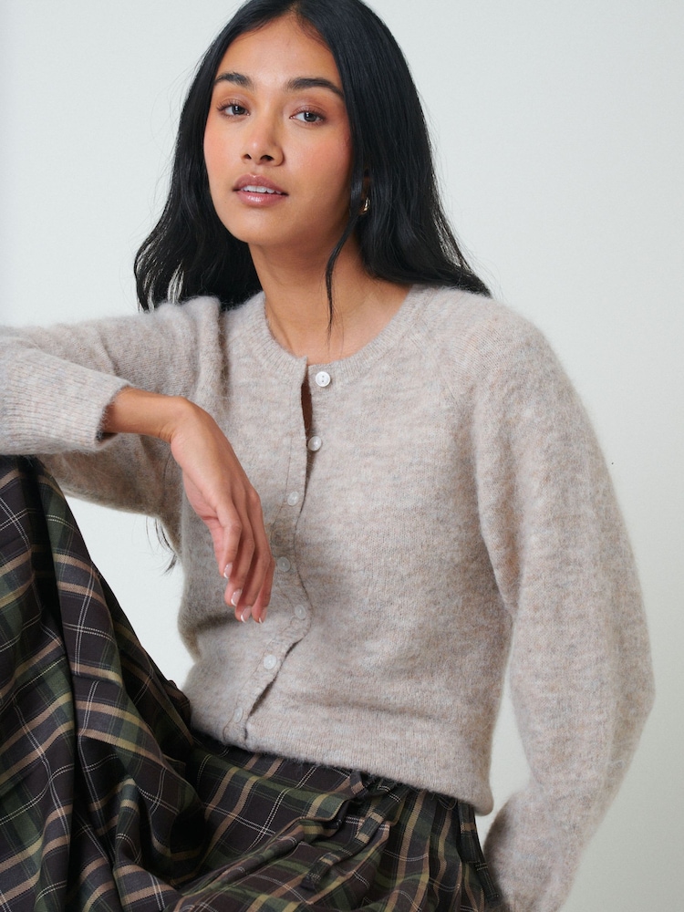 Nobodys Child Silver Alpaca Barrel Sleeve Cardigan - Image 1 of 3