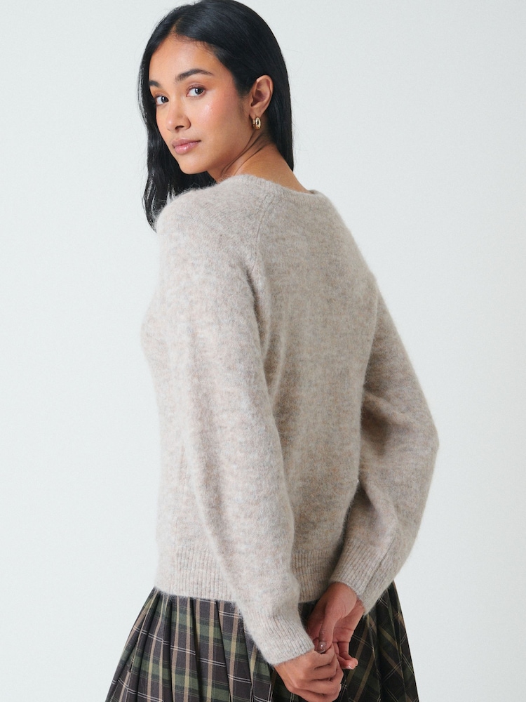 Nobodys Child Silver Alpaca Barrel Sleeve Cardigan - Image 2 of 3