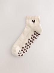 Chocolate Brown/Oatmeal Pilates Gripper Socks 2 Pack - Image 2 of 5