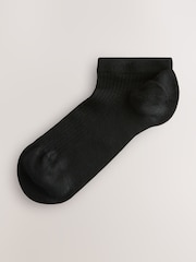 Black Supersoft Ribbed Trainer Socks 4 Pack - Image 5 of 7