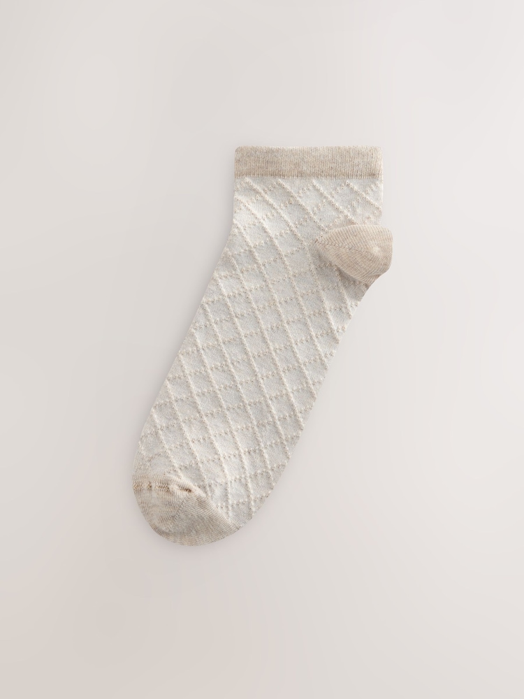 Neutral Butterfly Trainer Socks 4 Pack - Image 2 of 7