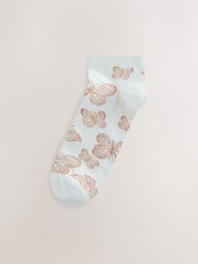Neutral Butterfly Trainer Socks 4 Pack - Image 3 of 7