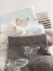 Neutral Butterfly Trainer Socks 4 Pack - Image 7 of 7