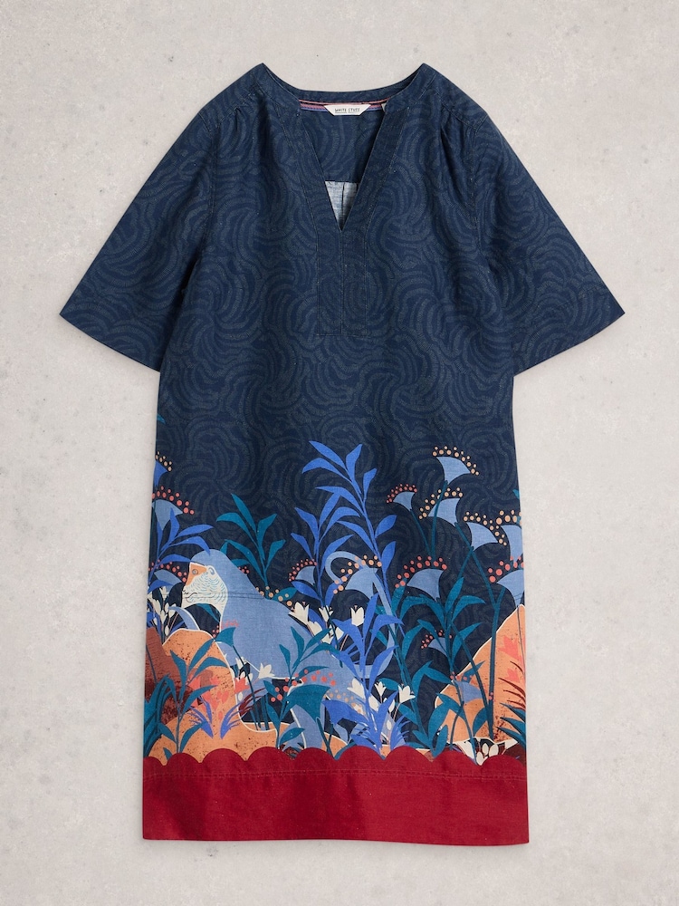 Buy White Stuff Blue June Linen Dress from Next USA