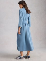 White Stuff Blue Lottie Jersey Denim Dress - Image 2 of 6