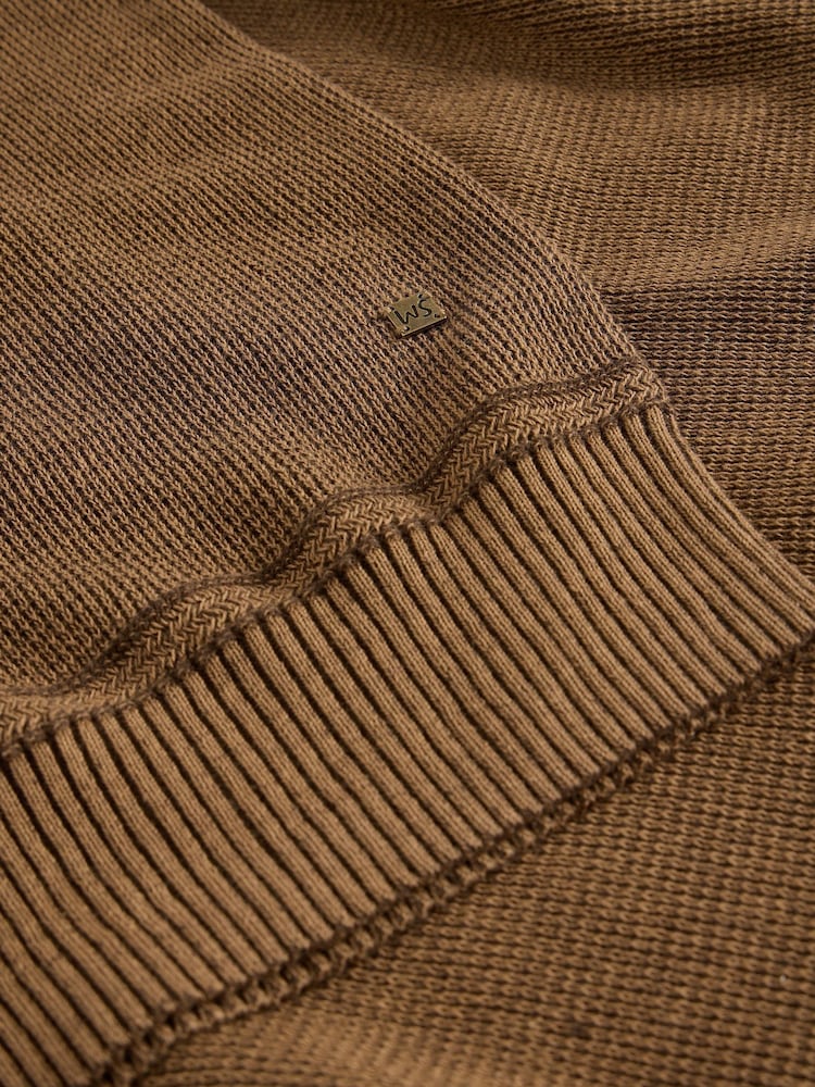 White Stuff Brown Attadale Crew Neck Jumper - Image 2 of 2 White Stuff Brown Attadale Crew Neck Jumper - Image 2 of 2