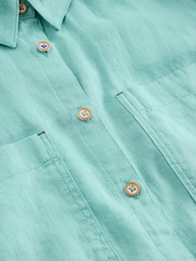 White Stuff Green Sophie Linen Shirt - Image 2 of 2