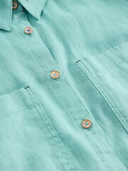 White Stuff Green Sophie Linen Shirt - Image 6 of 6
