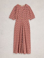 White Stuff Coral Megan Jersey Dress - Image 5 of 6