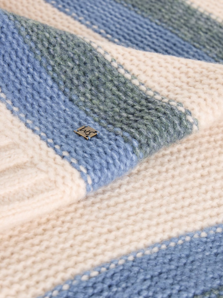 White Stuff White Baxton Stripe Crew Neck Jumper - Image 2 of 2 White Stuff White Baxton Stripe Crew Neck Jumper - Image 2 of 2