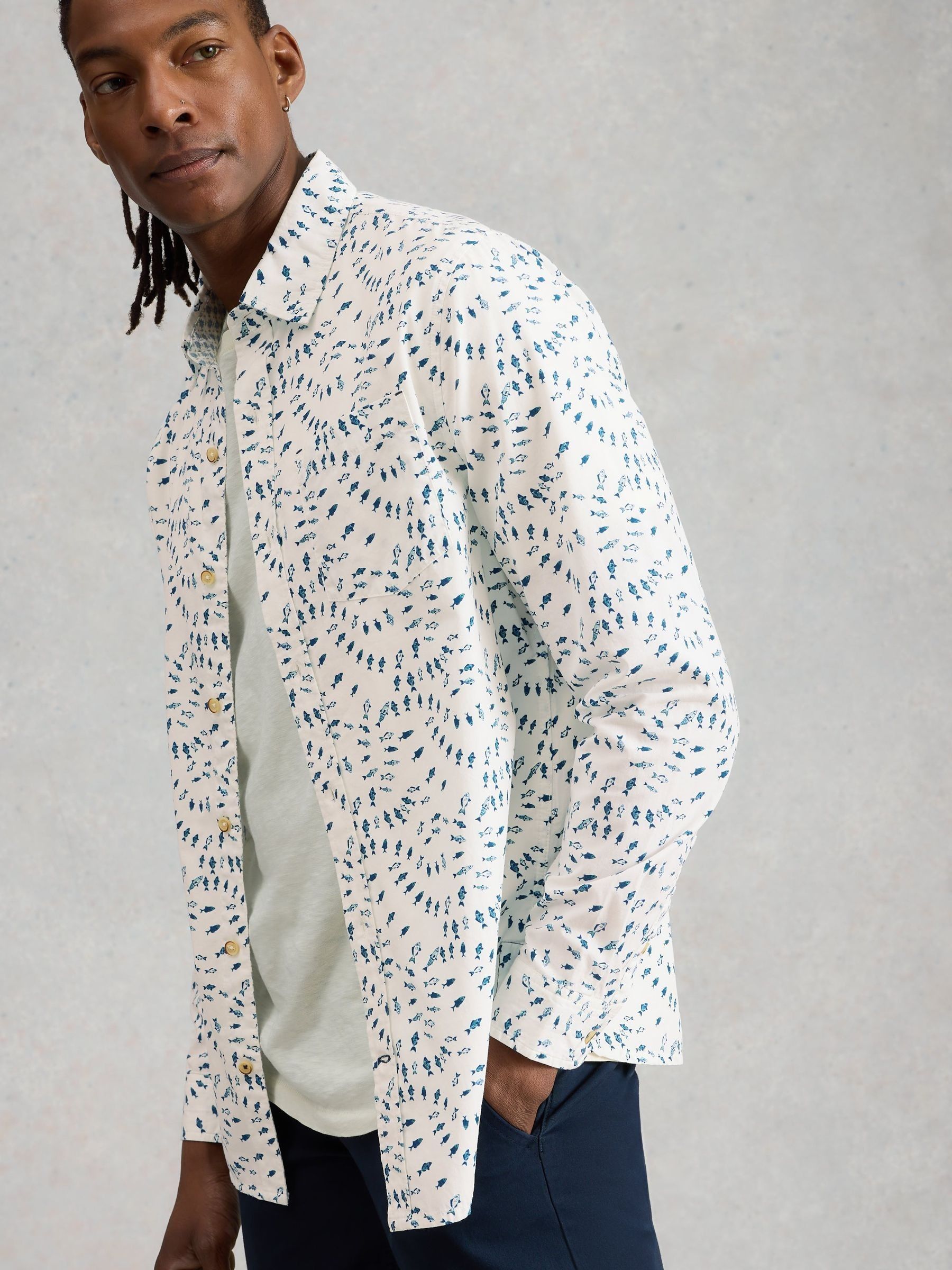 Buy White Stuff White Finsbury Long Sleeve Printed Shirt from Next USA