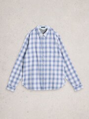 כחול  - White Stuff Ludlow Two Tone Check Shirt - תמונה 5 מתוך 6