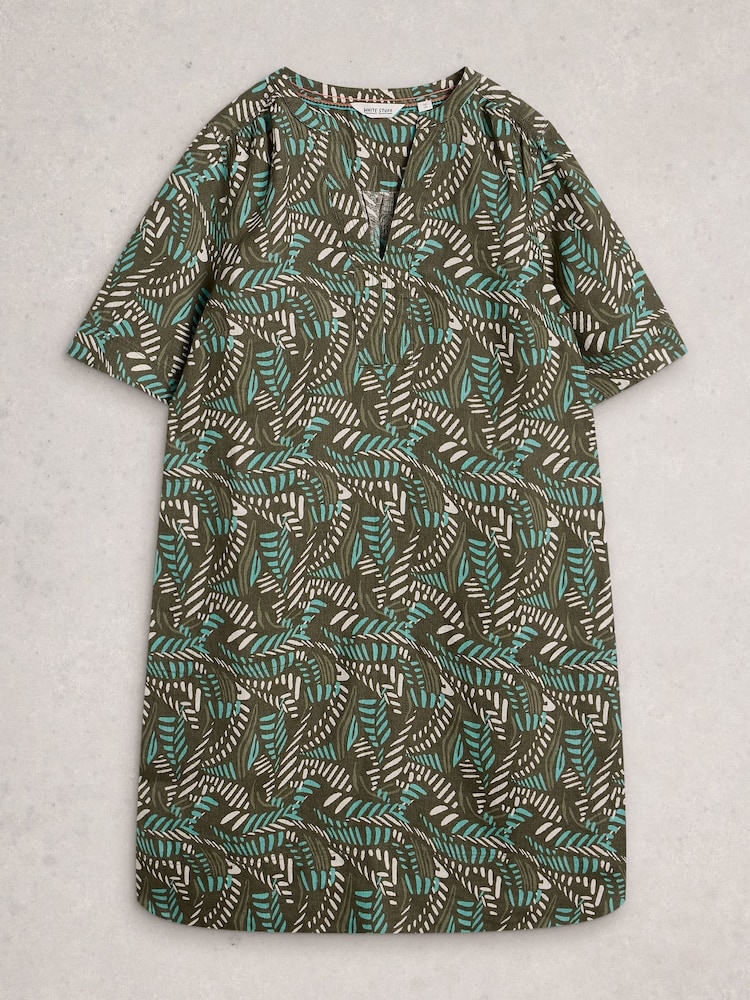 White Stuff Green June Linen Dress - Image 1 of 2 White Stuff Green June Linen Dress - Image 1 of 2