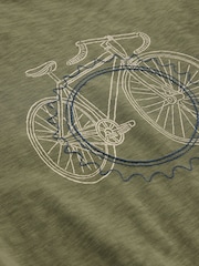 White Stuff Green Abersoch Cogs Graphic T-Shirt - Image 2 of 2