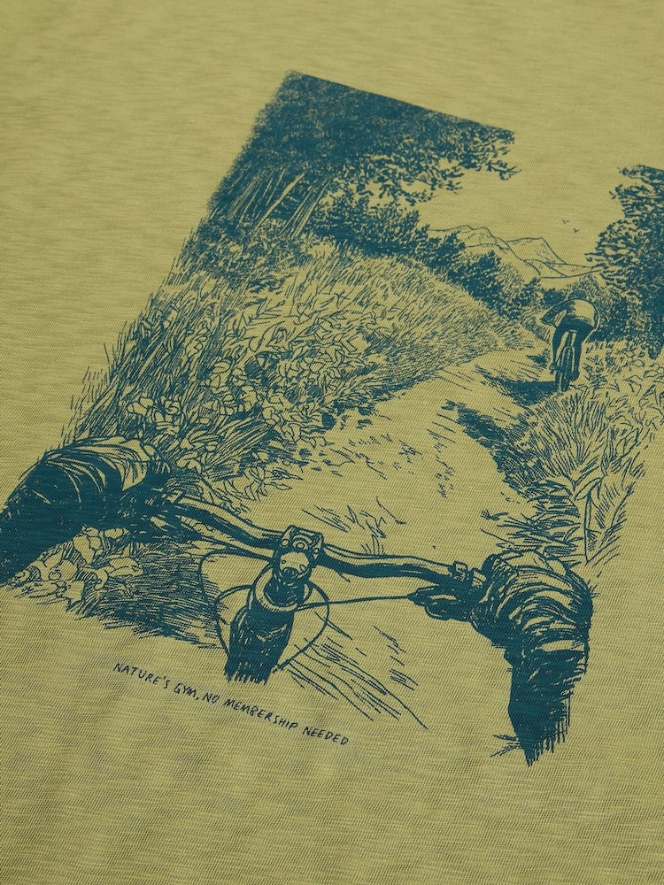 White Stuff Green Abersoch Nature Graphic T-Shirt - Image 6 of 6