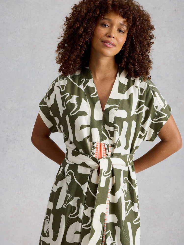 marianne linen dress Marianne Linen Blend Midi Dress in BRIGHT PINK