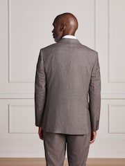 Brown Signature Slim Fit Marzotto Italian Wool Puppytooth Suit Jacket - Image 2 of 11
