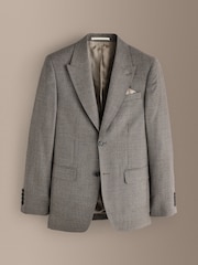 Brown Signature Slim Fit Marzotto Italian Wool Puppytooth Suit Jacket - Image 6 of 11