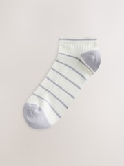 Cream/Multicolour - Stripe Ribbed Trainer Socks 4 Pack - Bild 5 von 7