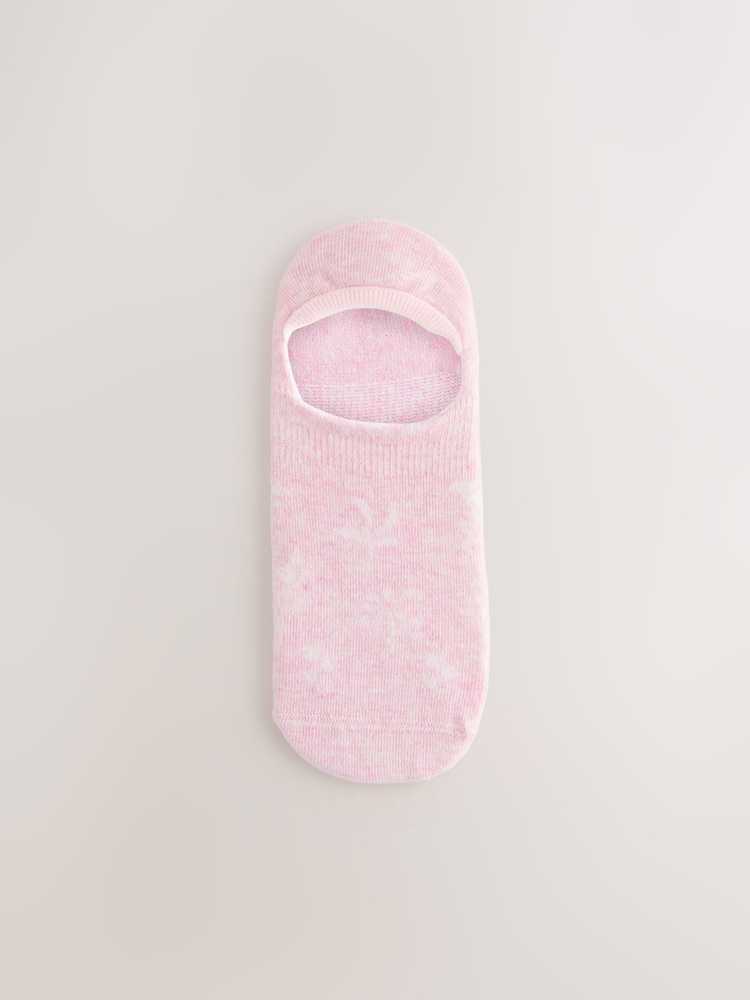 Pastel Floral Invisible Socks 4 Pack - Image 2 of 7