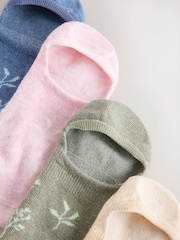 Pastel Floral Invisible Socks 4 Pack - Image 6 of 7
